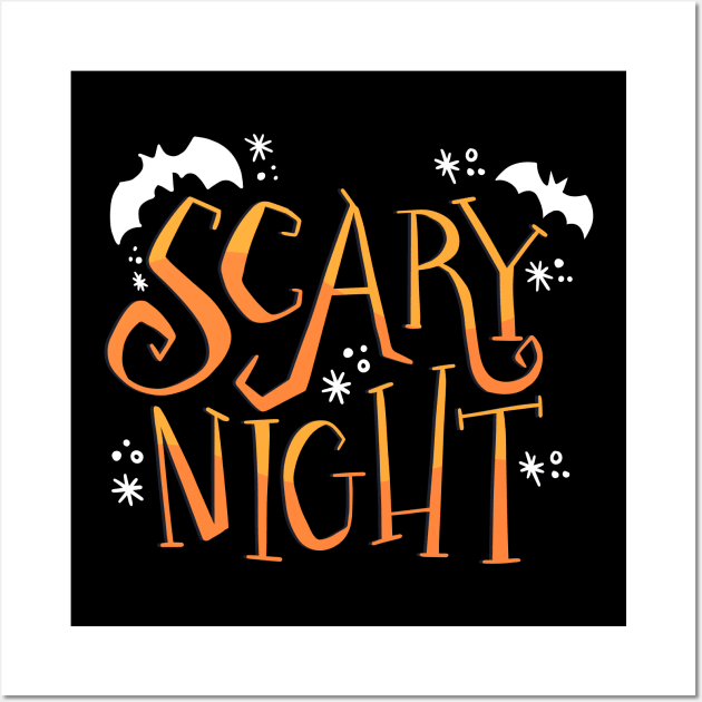 Scary Night Halloween T-shirt Wall Art by the7chichDesign